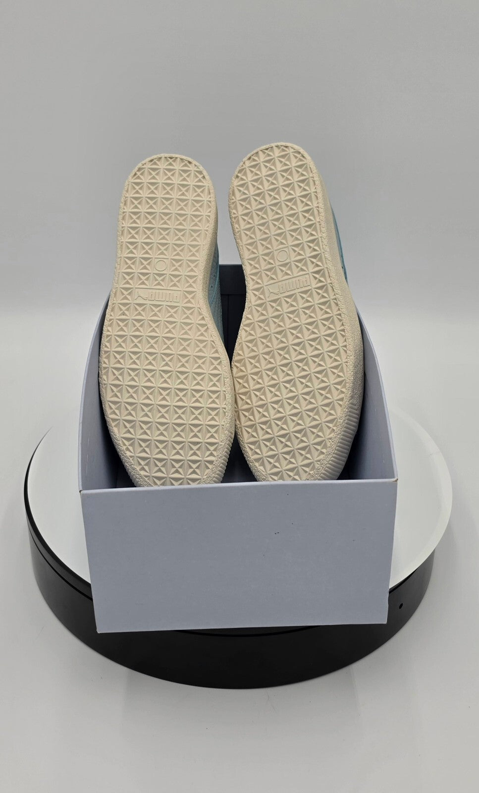 Puma Clyde Premium Frosted Dew Blue Leather Sneakers Mens Size US 8 NIB