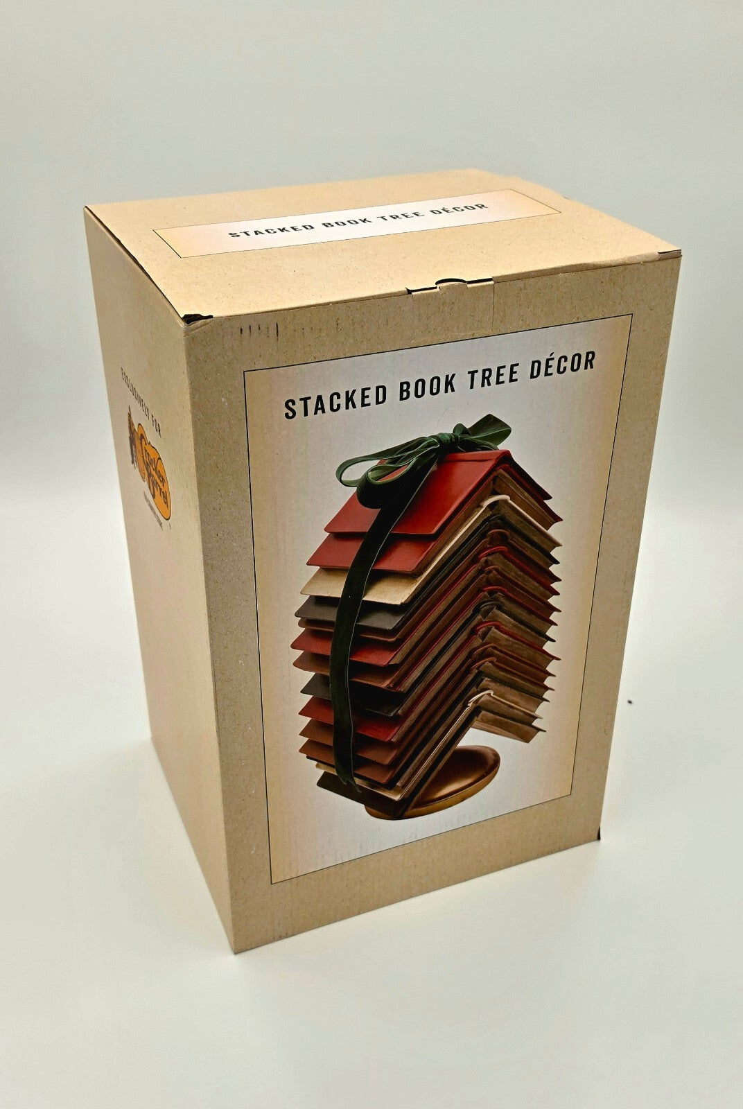 Cracker Barrel Stacked Book Christmas Tree with Ribbon Viral Holiday Decor NIB