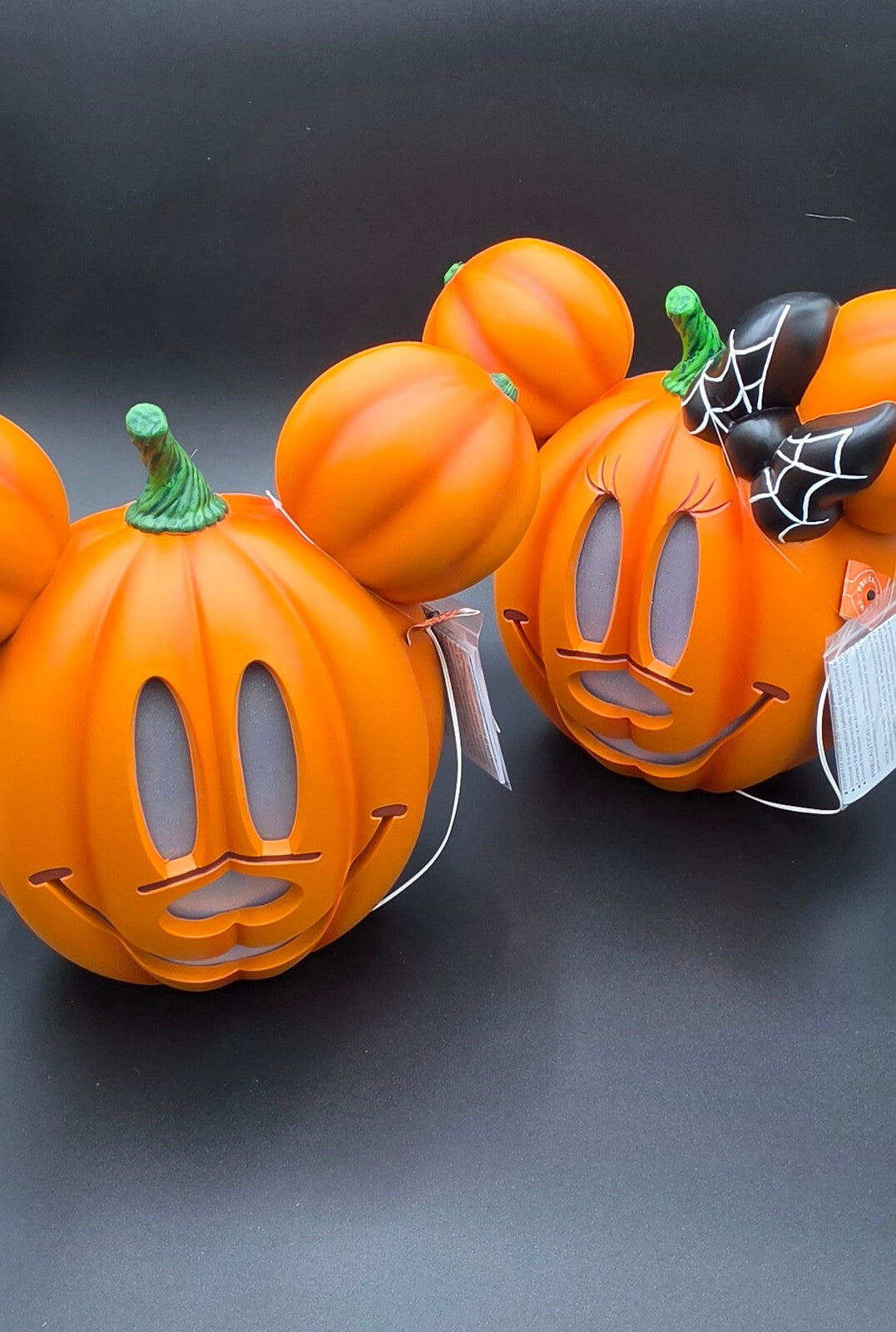 Disney 2026 Home Depot 14 Inch LED Mickey & Minnie Mouse Pumpkin Set Light Up