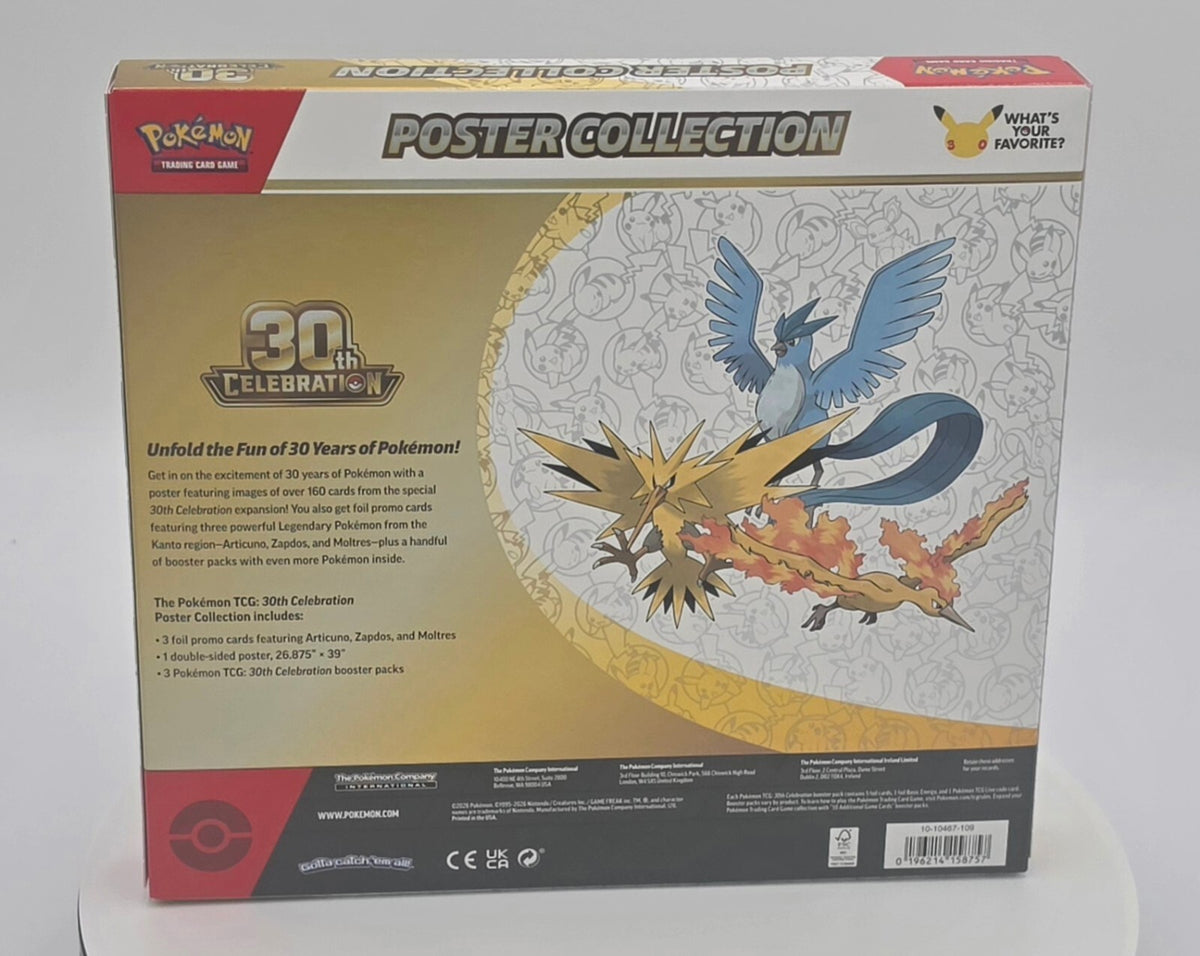 Pokémon TCG 30th Anniversary Celebration Poster Collection Legendary Birds