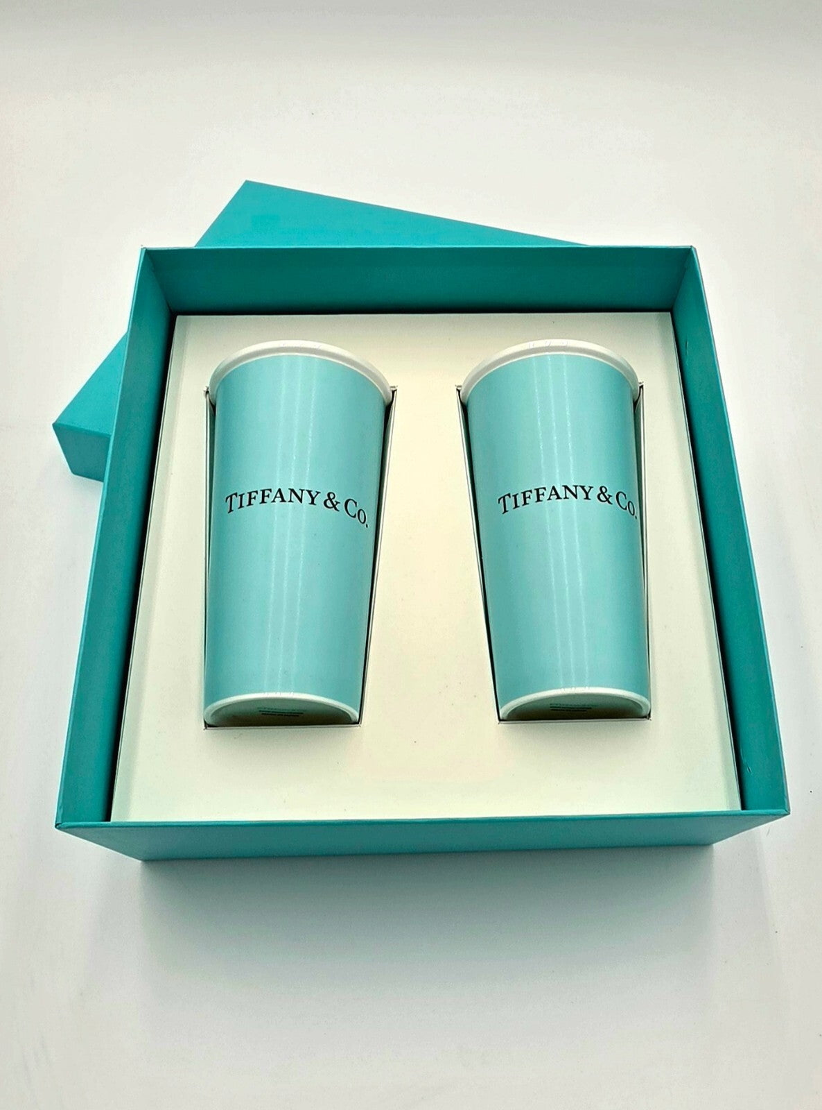 Tiffany & Co. Bone China Coffee Cups Large 20oz NIB