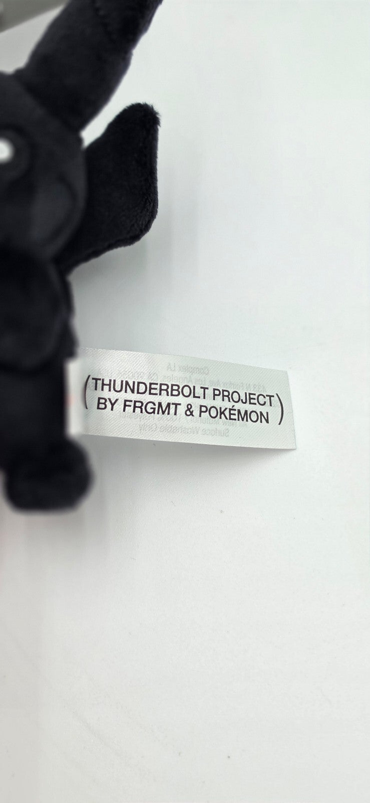 FRGMT x Pokemon Thunderbolt Black Pikachu Mascot Plush NWT