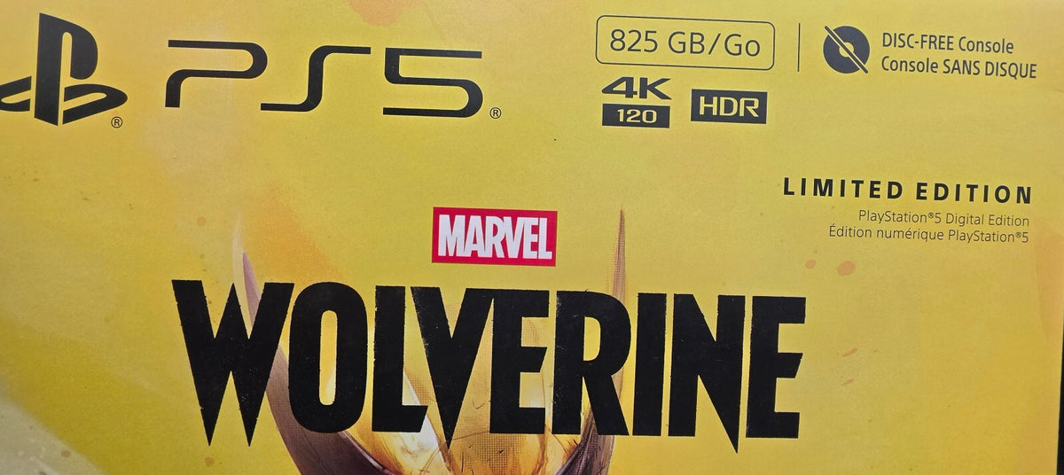Sony PS5 Digital Marvel Wolverine Battle Yellow Limited Edition Bundle