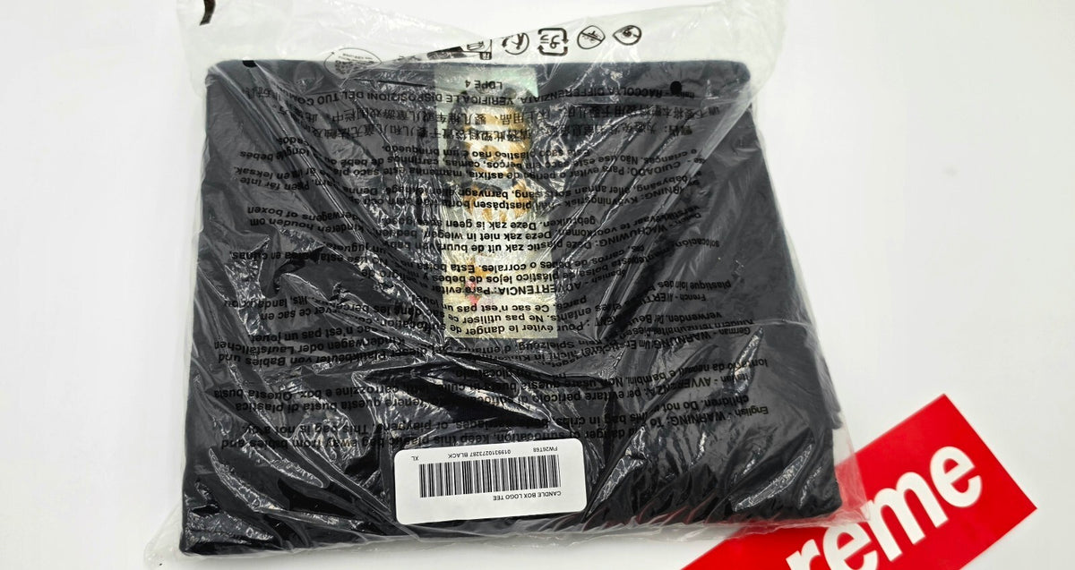 Supreme Candle Box Logo Tee Black XL FW26 Brand New Sealed