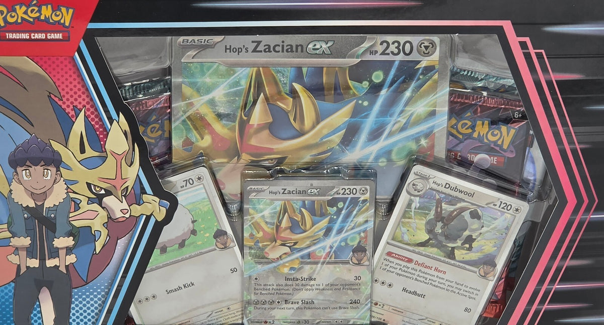Pokémon TCG Hop's Zacian ex Box Sealed Promos and 4 Booster Packs