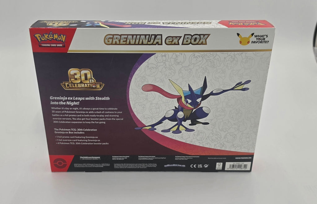 Pokémon TCG 30th Anniversary Celebration Greninja ex Box Sealed Promo Set