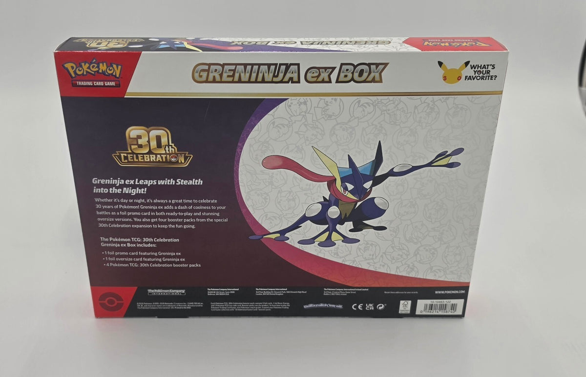 Pokémon TCG 30th Anniversary Celebration Greninja ex Box Sealed Promo Set