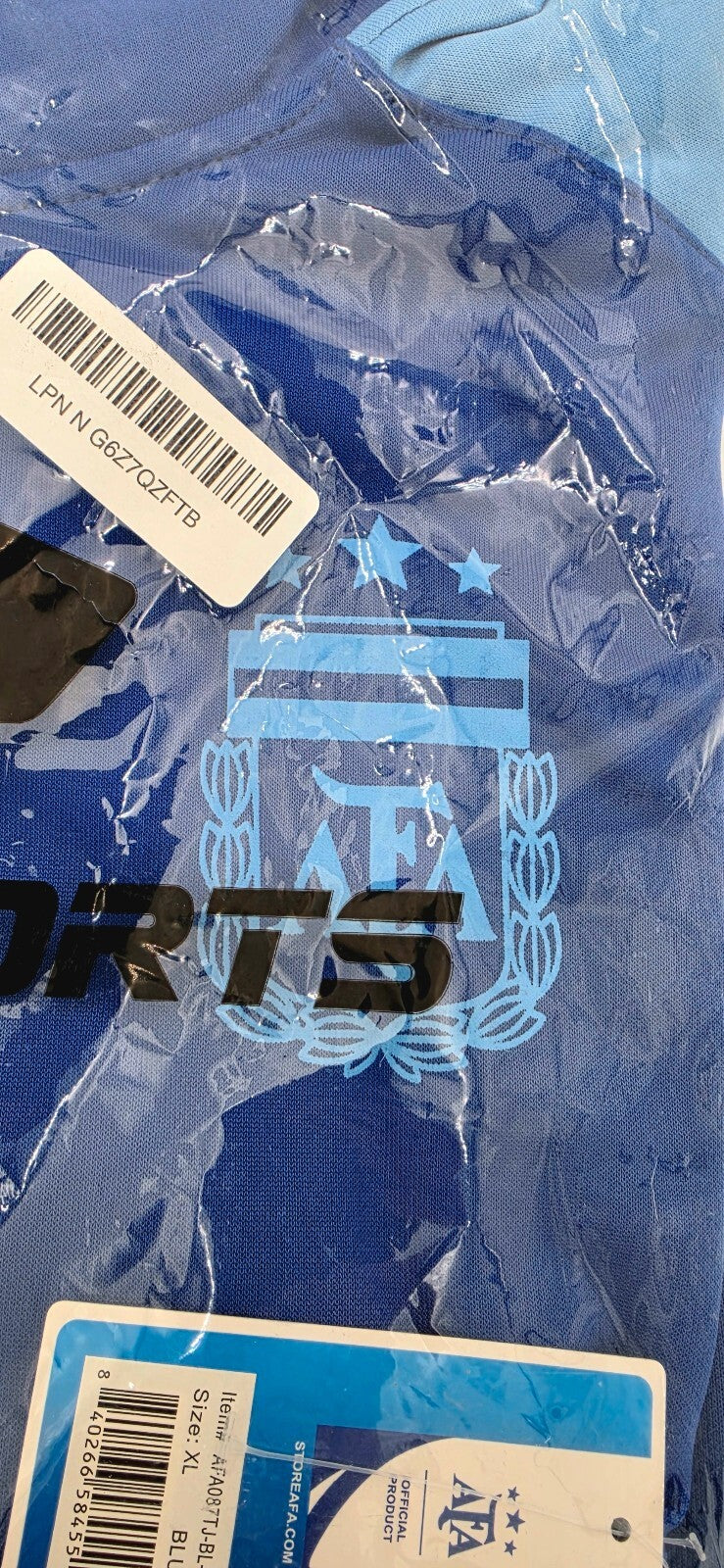 Icon Sports Argentina Messi #10 Track Jacket Blue [XL] NWT