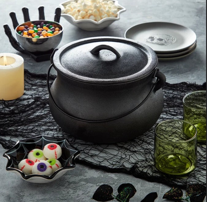 Large 6-QT Smith & Clark Cast Iron Cauldron Dutch Oven NWT Black