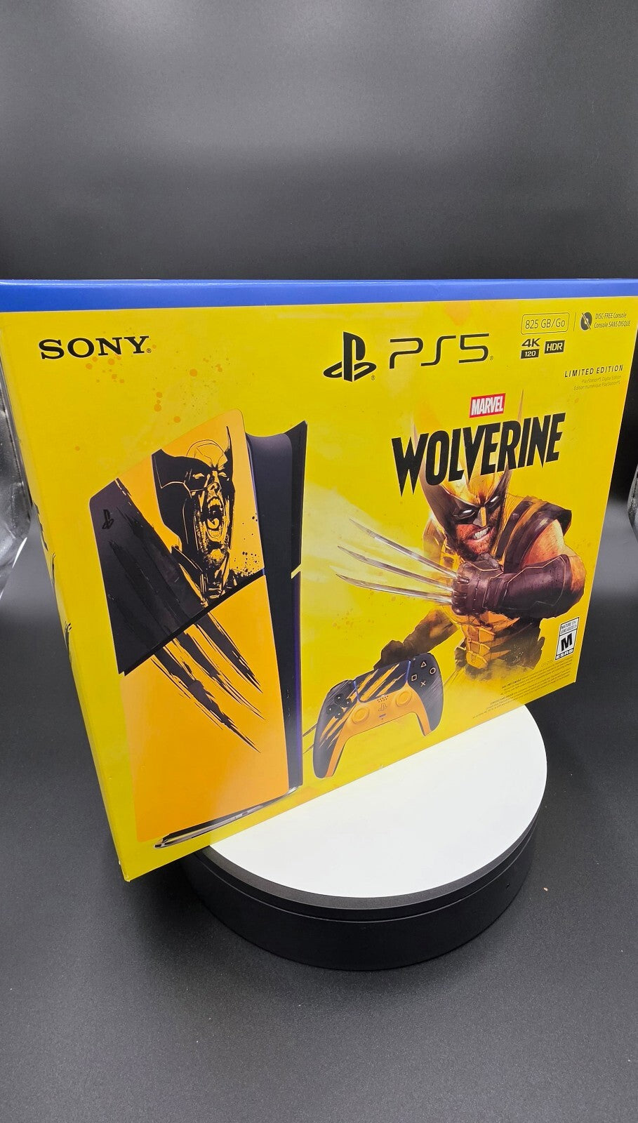Sony PS5 Digital Marvel Wolverine Battle Yellow Limited Edition Bundle