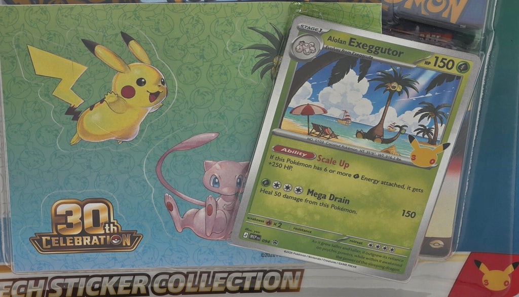 Pokémon TCG 30th Anniv Celebration Tech Sticker Collection Alolan Exeggutor