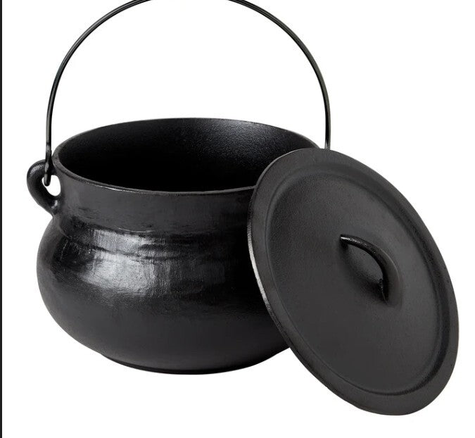 Large 6-QT Smith & Clark Cast Iron Cauldron Dutch Oven NWT Black