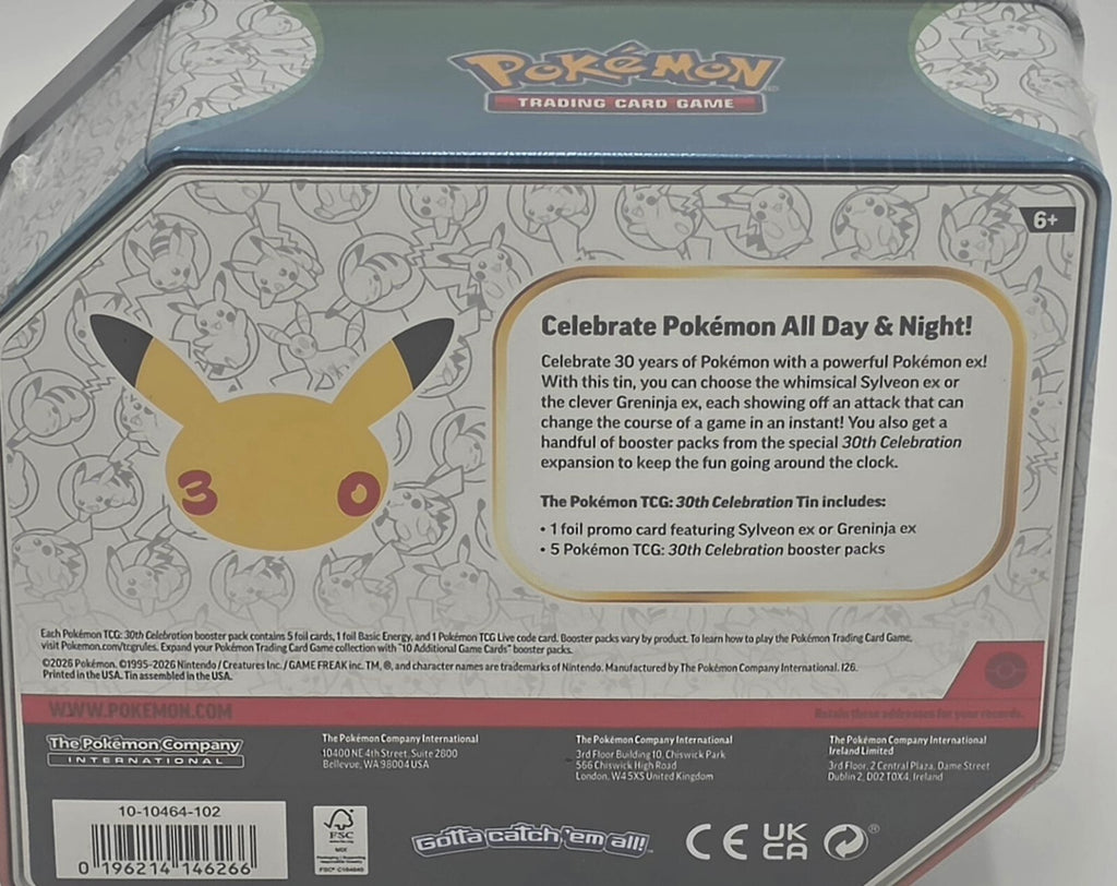 Pokémon TCG: 30th Anniversary Celebration Greninja ex Tin Brand New Sealed
