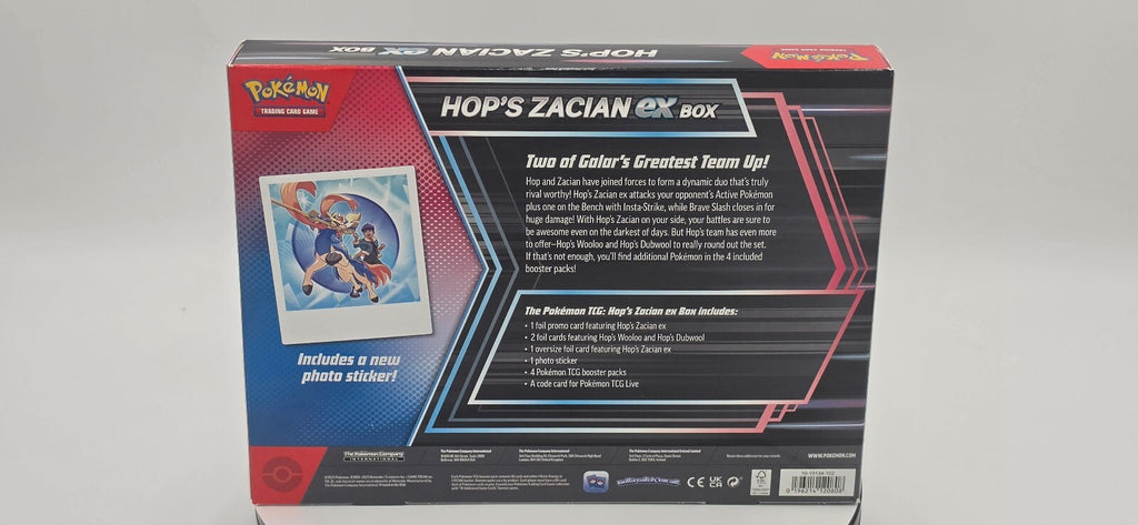 Pokémon TCG Hop's Zacian ex Box Sealed Promos and 4 Booster Packs
