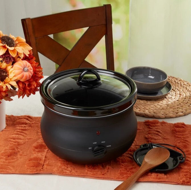 NIB Smith & Clark 5-Quart Electric Cauldron Slow Cooker Black