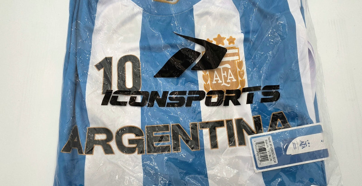 Icon Sports Argentina Messi #10 Game Day Soccer T-Shirt Size XL NWT