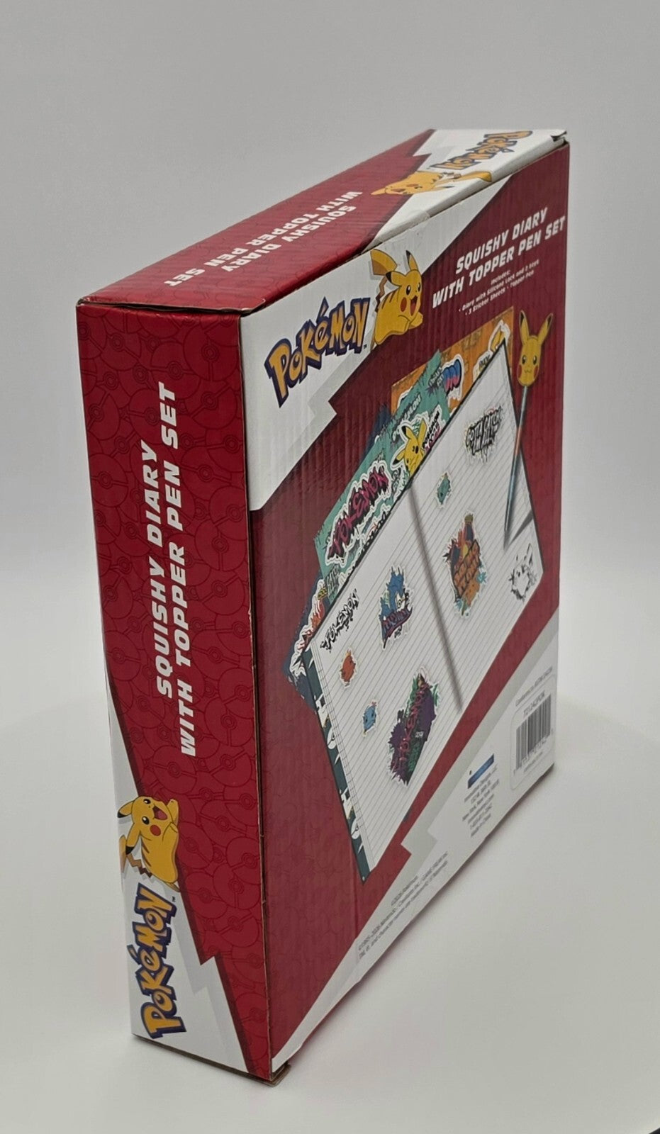 Pokemon Squishy Diary with Pikachu Topper Pen Set Lock & Keys Kids Gift NIB