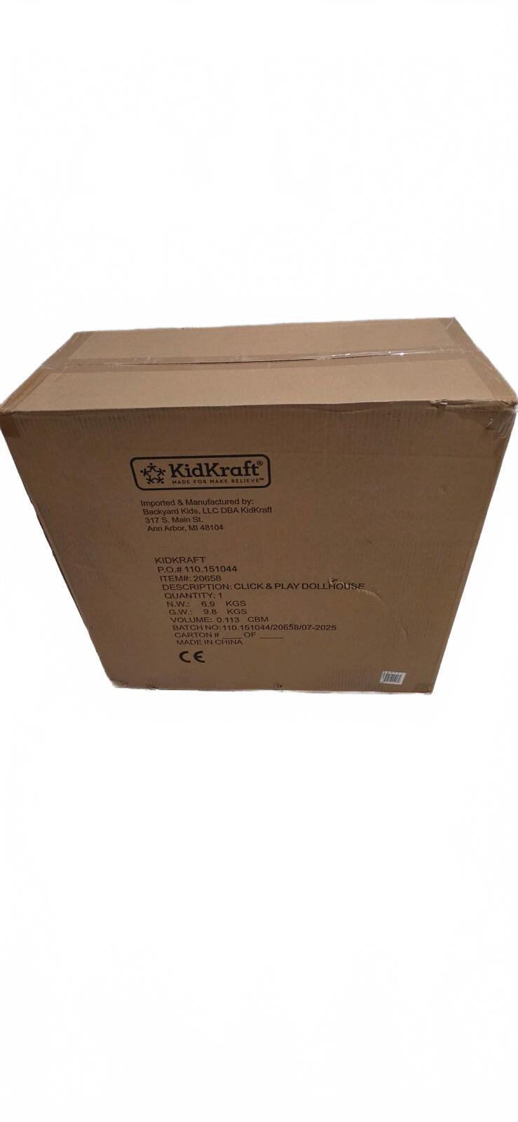 KidKraft Click & Play Pop-Up Wooden Dollhouse Fully Assembled 50 Pieces NEW
