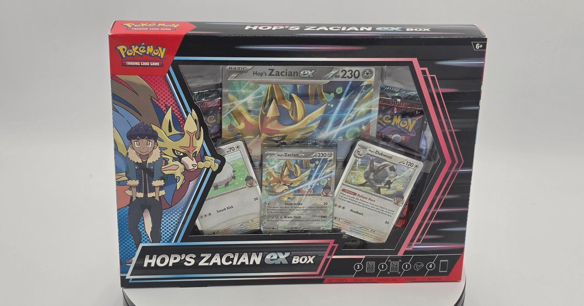 Pokémon TCG Hop's Zacian ex Box Sealed Promos and 4 Booster Packs